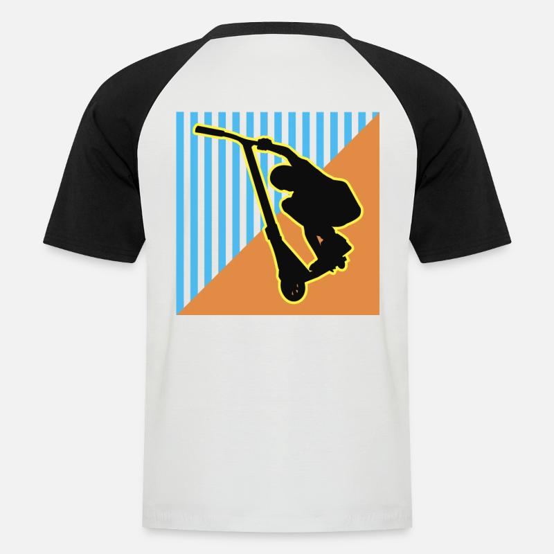 Tailgrab - Männer Baseball-T-Shirt - Weiß/Schwarz