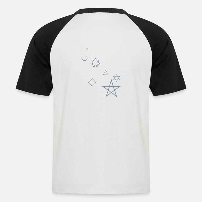 magie, magic, - Männer Baseball-T-Shirt - Weiß/Schwarz