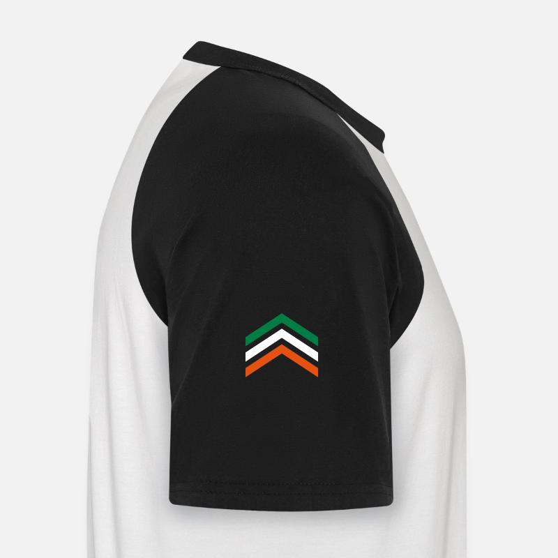 Irland - Männer Baseball-T-Shirt - Weiß/Schwarz