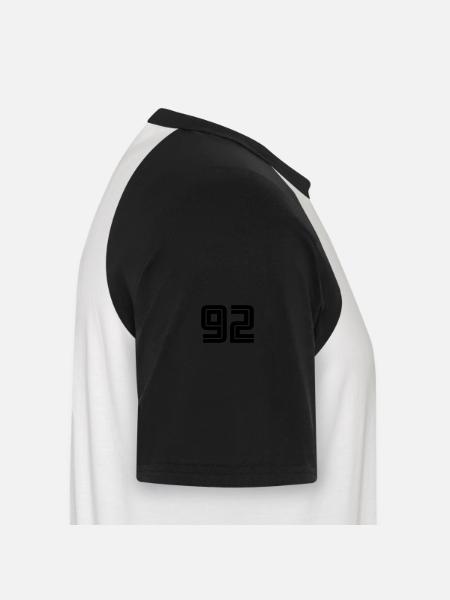 92 - Men's Baseball T-Shirt - white/black