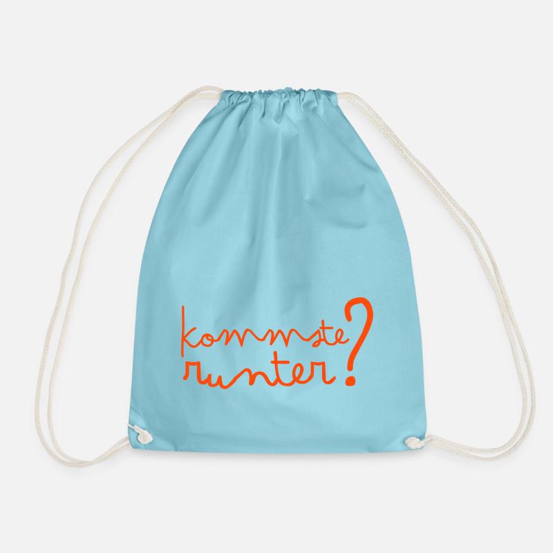 Kommste runter? - Turnbeutel - Aqua