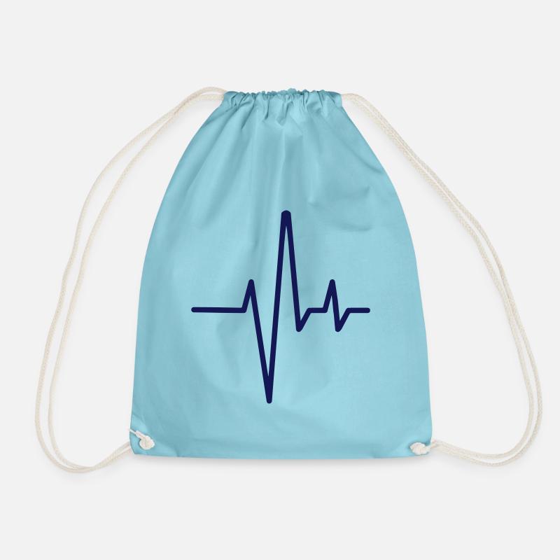 pulse - Drawstring Bag - aqua