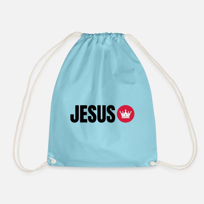 Jesus ist König 👑 - Turnbeutel - Aqua