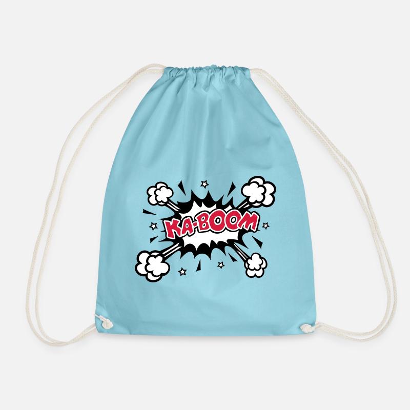 Comic, KABOOM, Explosion, Boom, Bang, Sprechblase - Turnbeutel - Aqua