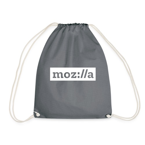 mozilla logo white - Drawstring Bag