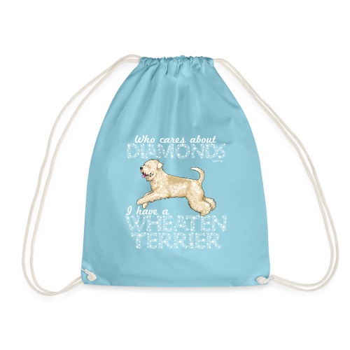 Wheaten Terrier Diamonds 4 - Drawstring Bag