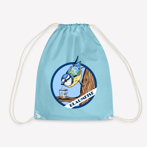Blue - Drawstring Bag