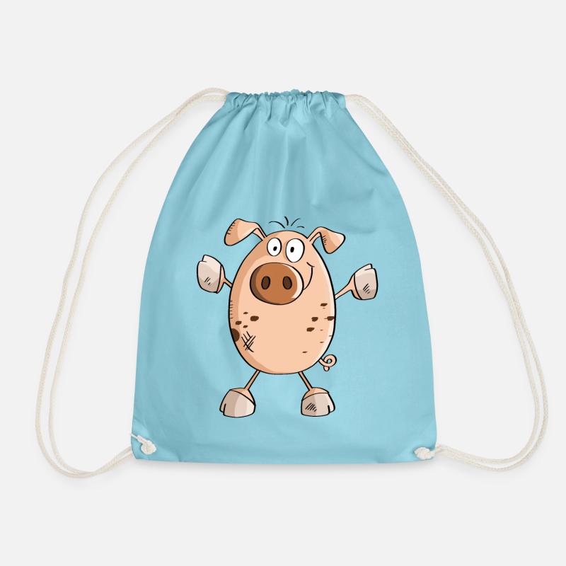 Saustarkes Schwein - Schweine - Eber - Bache - Turnbeutel - Aqua