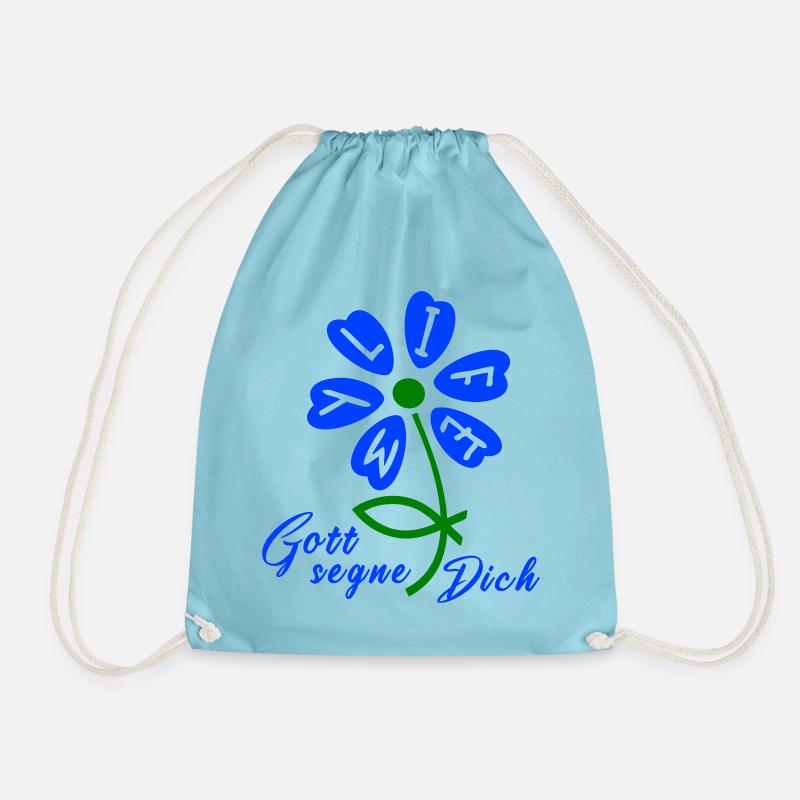 gott segne dich - Turnbeutel - Aqua