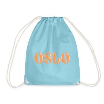 Oslo Orange stilisiert - Turnbeutel - Aqua - Vorne