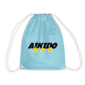 Aikido – Kampfsport – Aikido - Turnbeutel - Aqua - Vorne