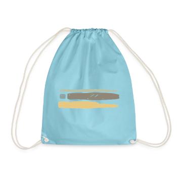Streifen Ornament  - Turnbeutel - Aqua - Vorne