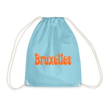 Brüsseler Orange Tippfehlerblasen - Turnbeutel - Aqua - Vorne