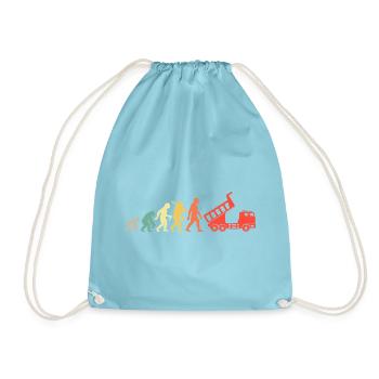 Kipplaster Fahrer Evolution - Turnbeutel - Aqua - Vorne