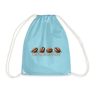 Kaffee Shirt Betriebsstoff - Turnbeutel - Aqua - Vorne