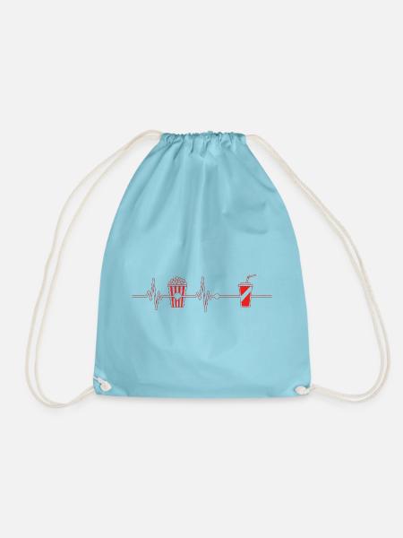 Popcorn Heartbeat - Turnbeutel - Aqua
