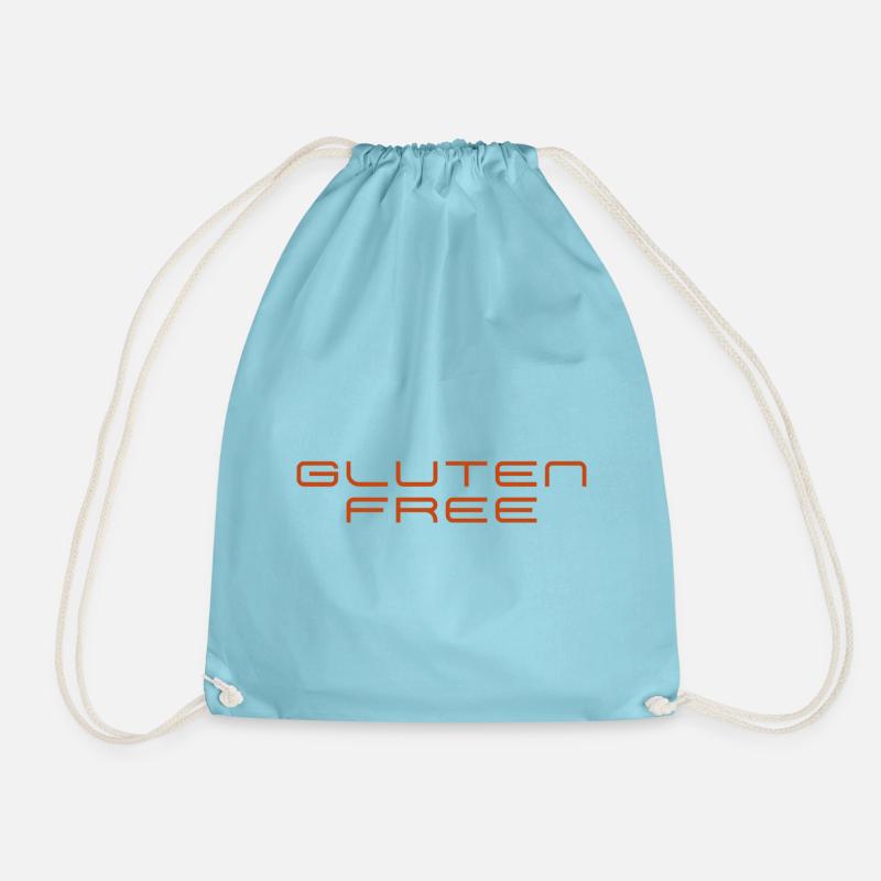 Gluten Free - Drawstring Bag - aqua