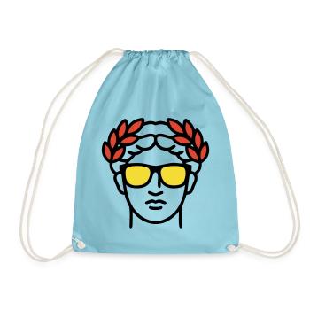 Römische Statue Sonnenbrille Antike Kunst - Turnbeutel - Aqua - Vorne