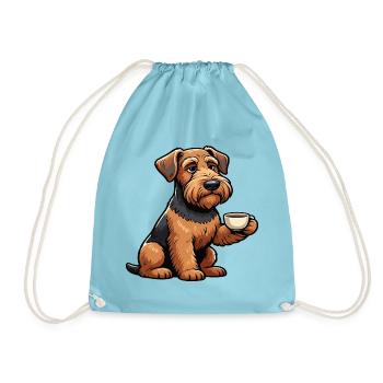 Airedale Terrier Airedales Airedaleliebhaber - Turnbeutel - Aqua - Vorne