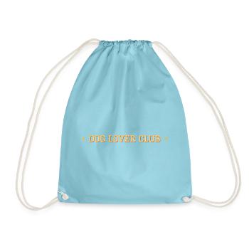 Dog Lover Club – Brustprint College Schrift - Turnbeutel - Aqua - Vorne