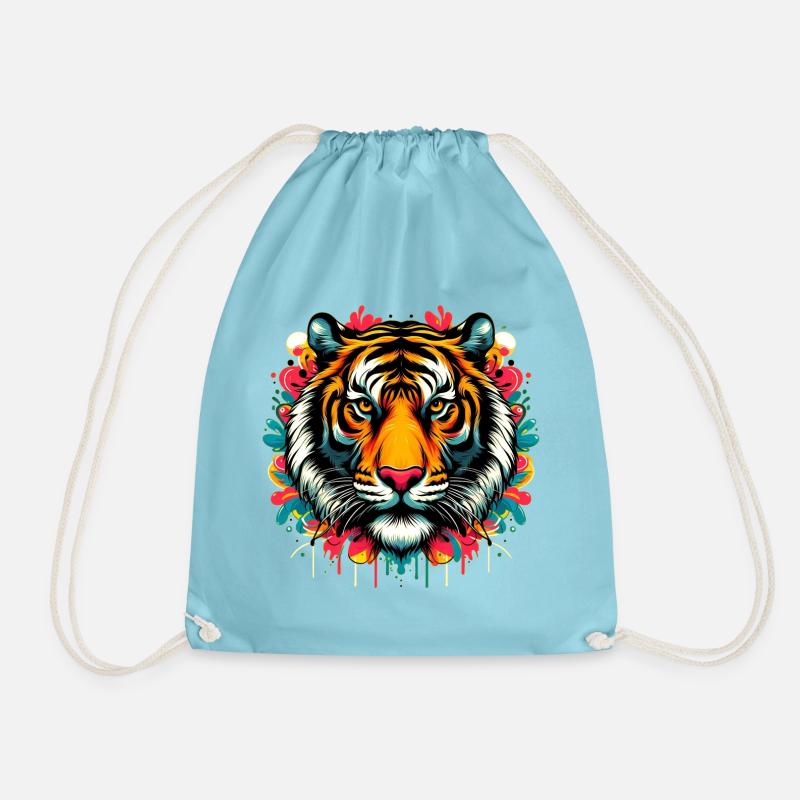 Tiger - Turnbeutel - Aqua