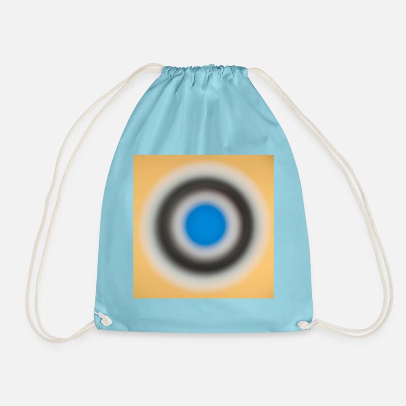 Yellow_001 - Drawstring Bag - aqua