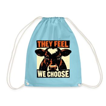 Kuhblick They Feel We Choose - Turnbeutel - Aqua - Vorne