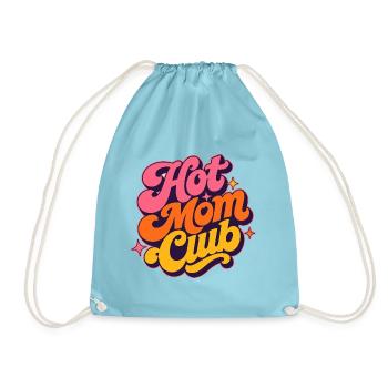 Hot Mom Club Muttertag Mama Retro Groovy Geschenk - Turnbeutel - Aqua - Vorne