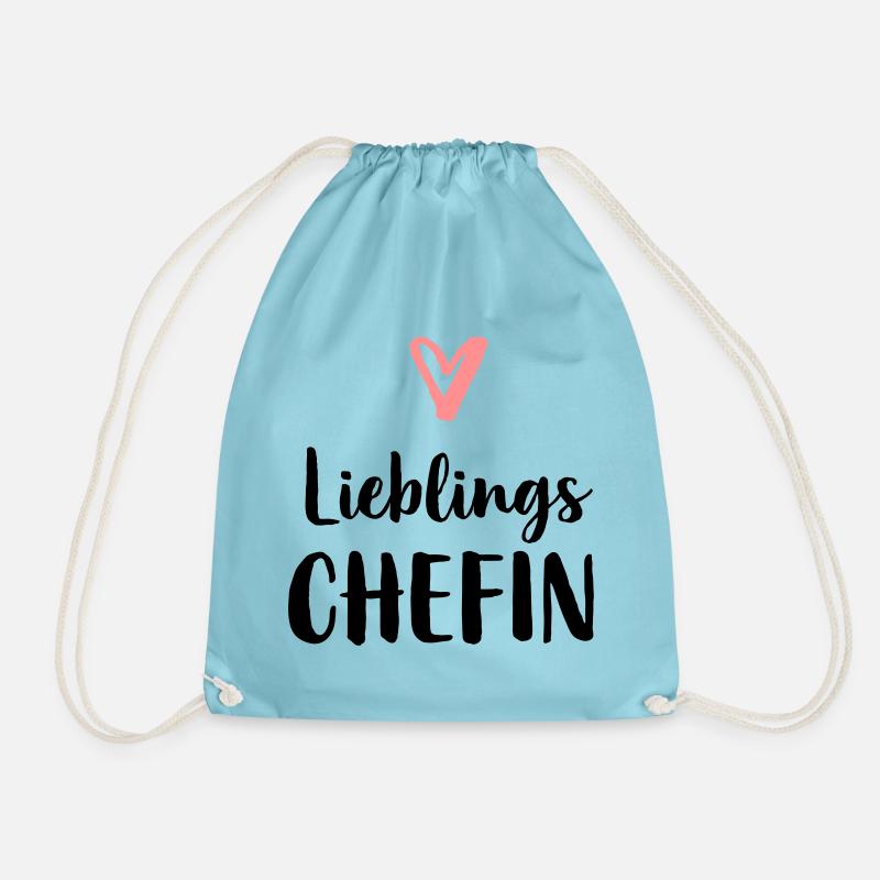 Lieblings Chefin Herz Geschenk Chef - Turnbeutel - Aqua