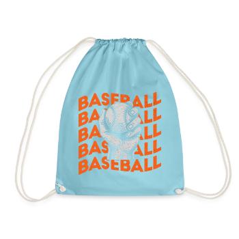  Baseball Softball Baseball Baseballspieler - Turnbeutel - Aqua - Vorne