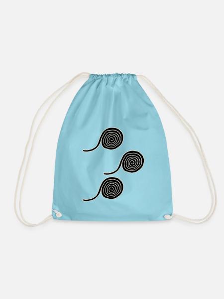 Lakritzschnecken, Geschenkidee - Turnbeutel - Aqua