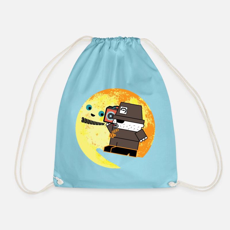 Pixel P.I. Moon Chase - Turnbeutel - Aqua