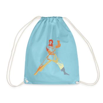 Karate Vintage Look - Turnbeutel - Aqua - Vorne