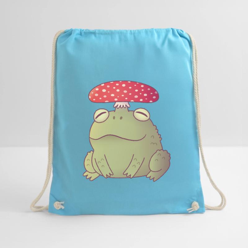 Cute Toadstool Toad Doodle Drawstring Bag