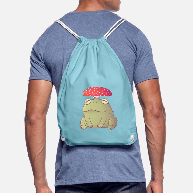 Cute Toadstool Toad Doodle Drawstring Bag