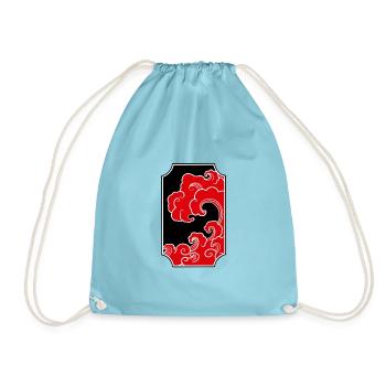 Manga-Kunst - Turnbeutel - Aqua - Vorne