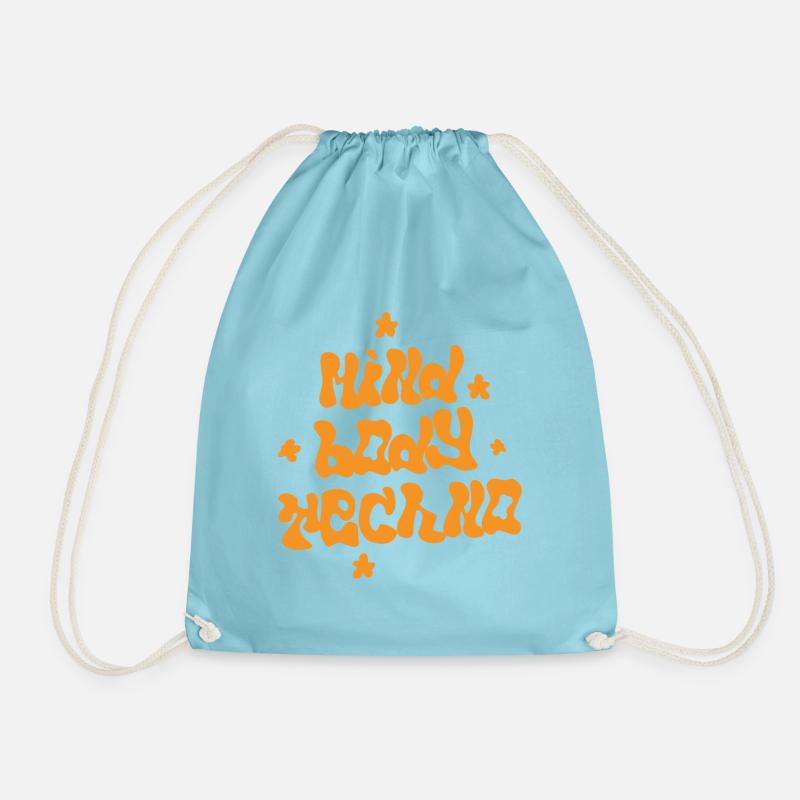 Techno shirt - Drawstring Bag - aqua
