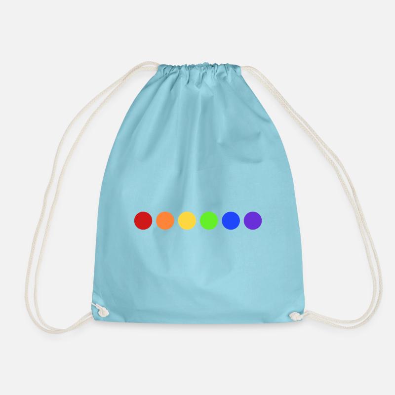 Regenbogen Farbkreise - Turnbeutel - Aqua