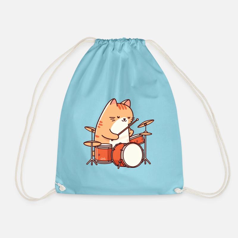 Batter Katze - Turnbeutel - Aqua