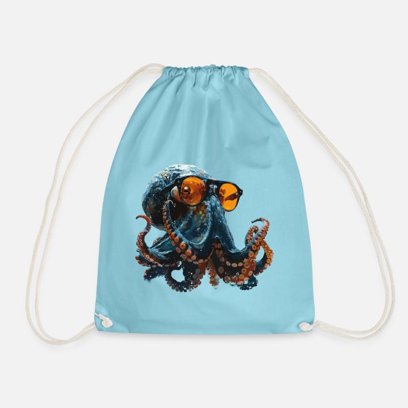 Funky Squid - Turnbeutel - Aqua