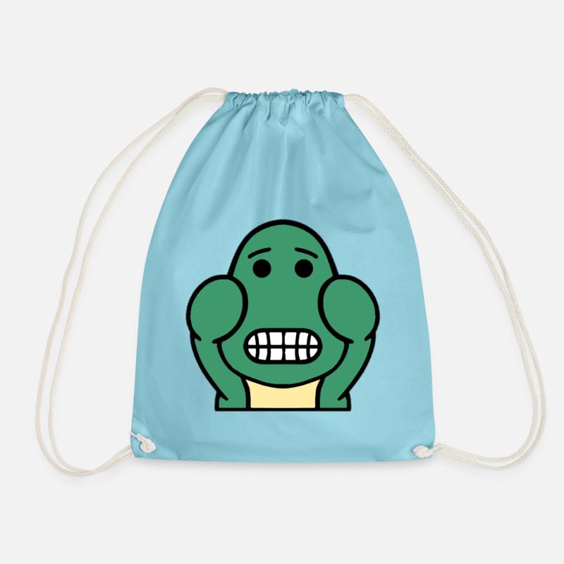 Dolly Grin - Drawstring Bag - aqua