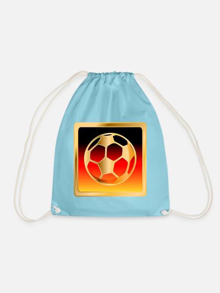 FUßBALL DEUTSCHLAND FAHNE - Turnbeutel - Aqua