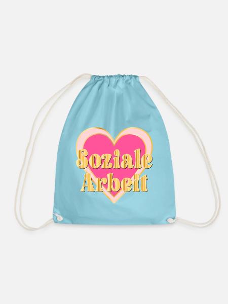 HERZ SOZIALE ARBEIT - Turnbeutel - Aqua