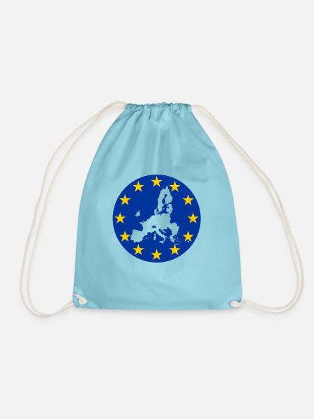 „Europäische Union“ Europa Karte Sterne gelb blau - Turnbeutel - Aqua