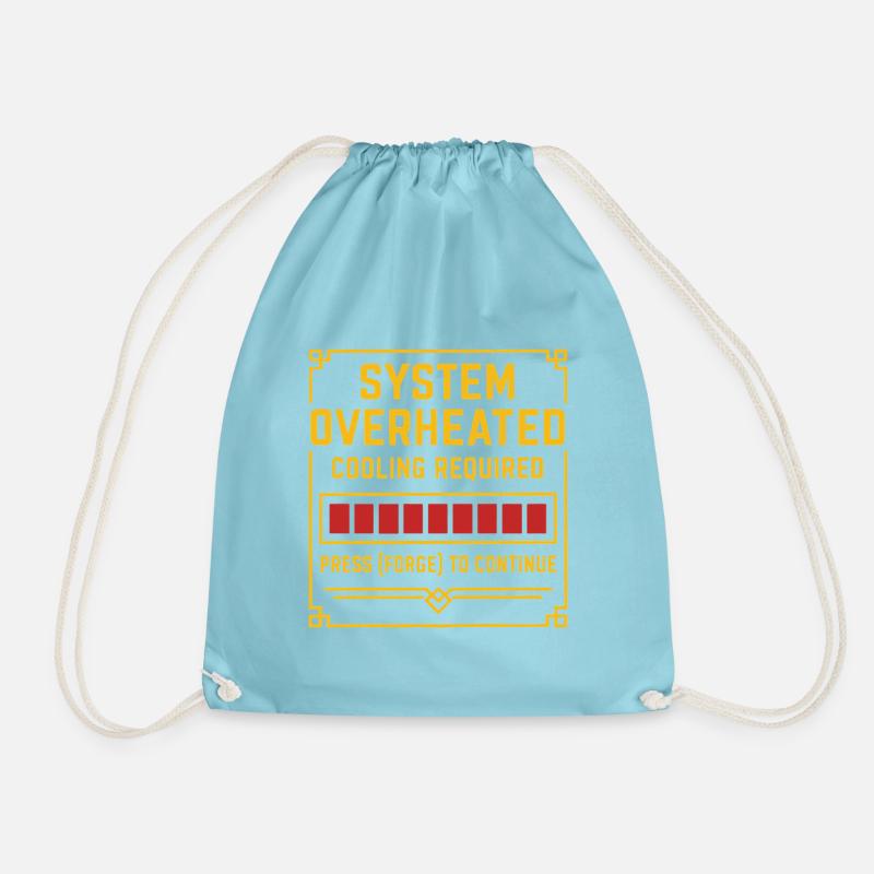 System Overheat – Forge Tee - Drawstring Bag - aqua