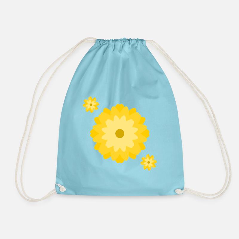 Sunny Daisy Burst - Turnbeutel - Aqua
