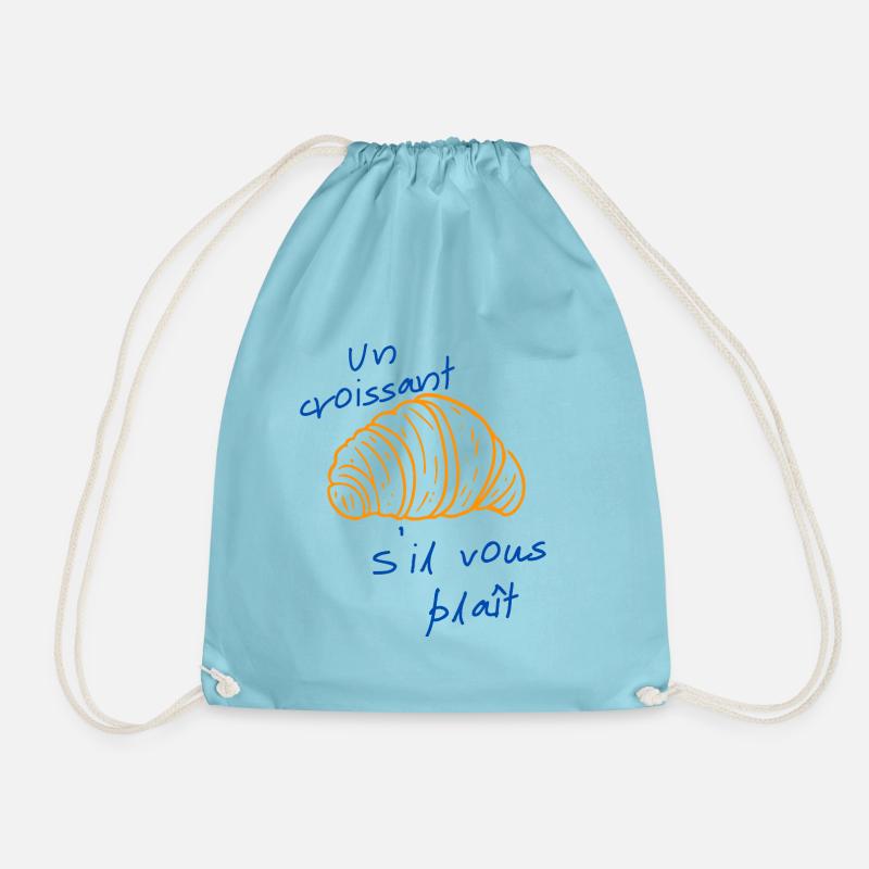 Ein Croissant bitte - Turnbeutel - Aqua