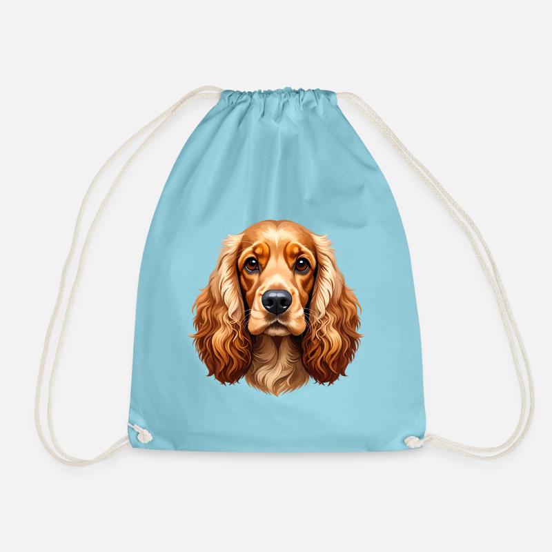 Cocker Spaniel - Turnbeutel - Aqua