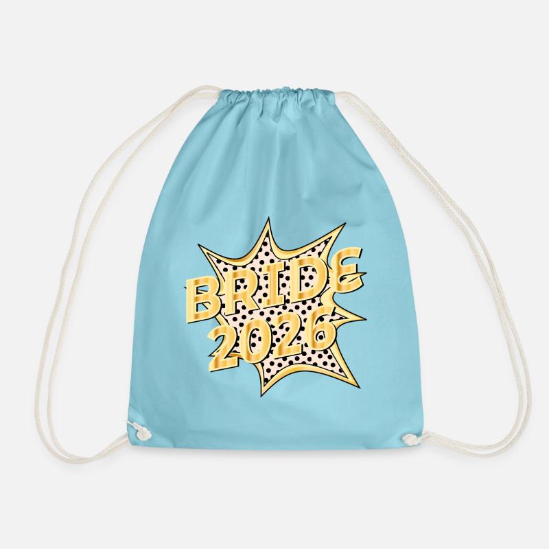 Bride 2026 - Drawstring Bag - aqua