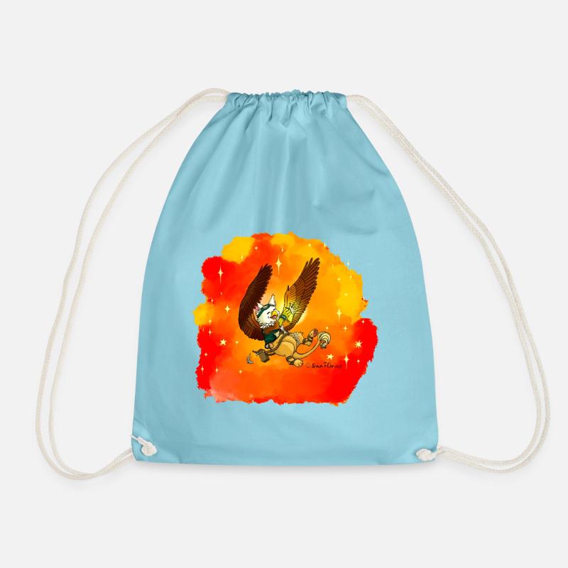Star Seeker Griffin - Drawstring Bag - aqua